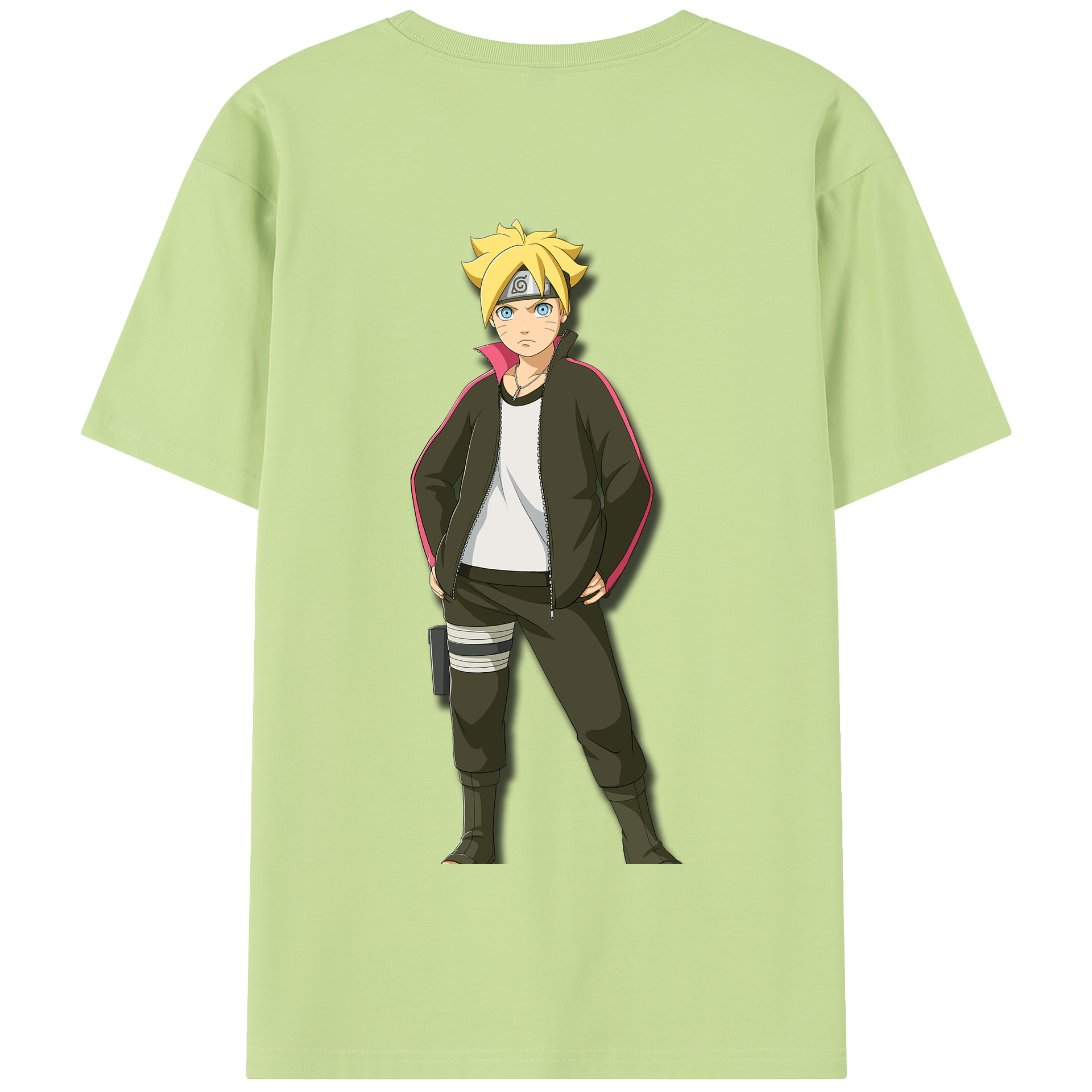 （画像用） NARUTO -ナルト- うずまき ボルト Uzumaki Boruto 綿100％半袖Tシャツ（背面プリント）